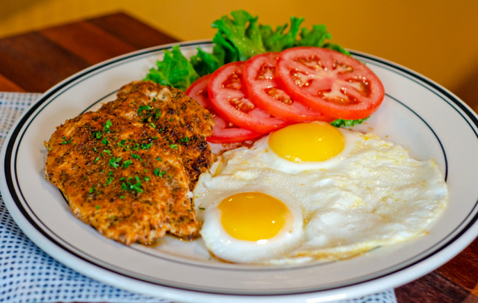 Blackened Chicken and Eggs*