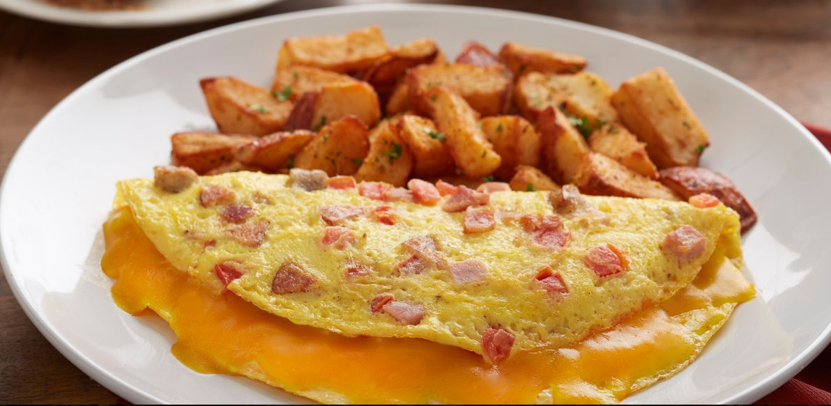 Bacon, Ham & Sausage Omelet