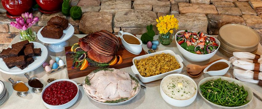 Spiral Smoked Ham and Sliced Turkey Breast Take Home Feast